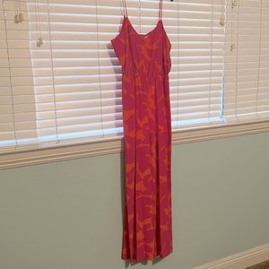 Bar III hot pink and orange jumpsuit